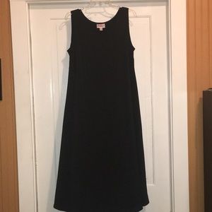 Plain Black Nylon Dress
